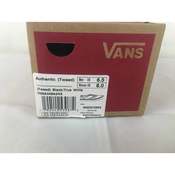 Vans skate shoes sneakers Grey Red pinstripe Men 6.5 Women 8 New in Box